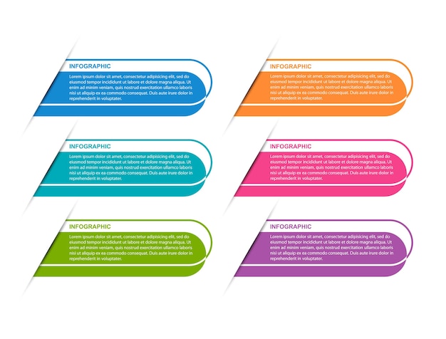 Opzioni modello di progettazione infografica.