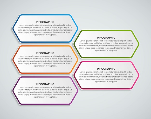 Modello di infografica opzioni.