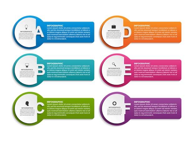 Modello di infografica opzioni.