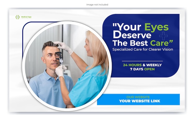 Optometrist and Eye clinic web banner and banner template design
