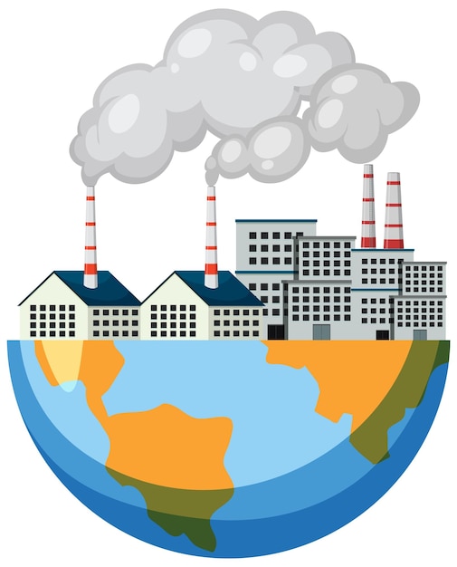 Opwarming van de aarde door vervuilingsgas