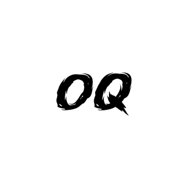 Vector oq monogram logo ontwerp letter tekst naam symbool monochroom logo alfabet karakter eenvoudig logo