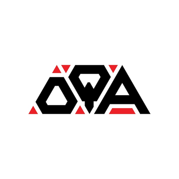 oqa triangle letter logo design with triangle shape oqa triangle logo design monogram oqa triangle vector logo template with red color oqa triangular logo simple elegant and luxurious logo oqa