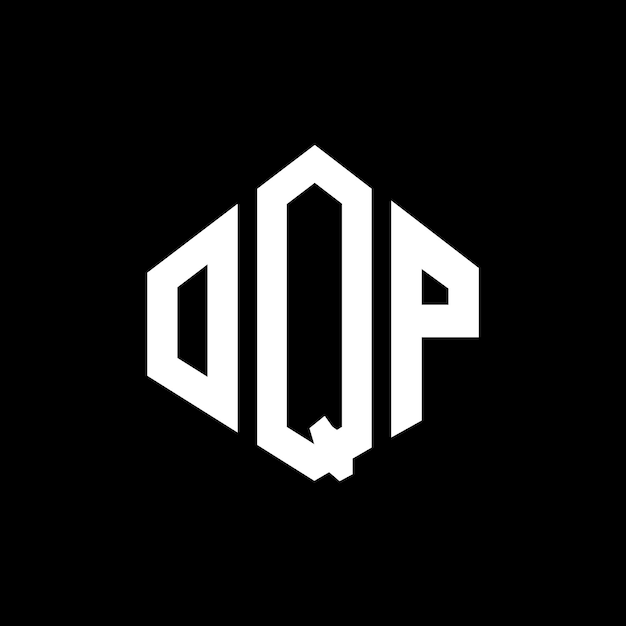 Vector oqp letter logo ontwerp met veelhoek vorm oqp veelhoek en kubus vorm logo ontwerp oqp zeshoek vector logo sjabloon witte en zwarte kleuren oqp monogram bedrijf en vastgoed logo