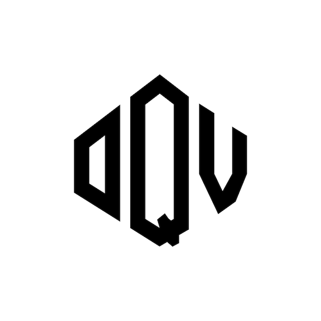 OQV letter logo ontwerp met veelhoek vorm OQV veelhoek en kubus vorm logo ontwerp OQV zeshoek vector logo sjabloon witte en zwarte kleuren OQV monogram bedrijf en vastgoed logo
