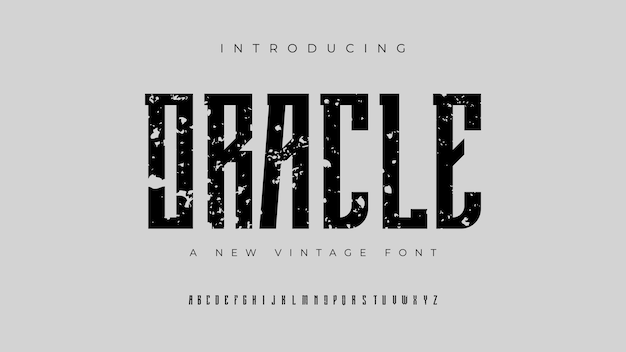 벡터 oracle a new 빈티지 글꼴