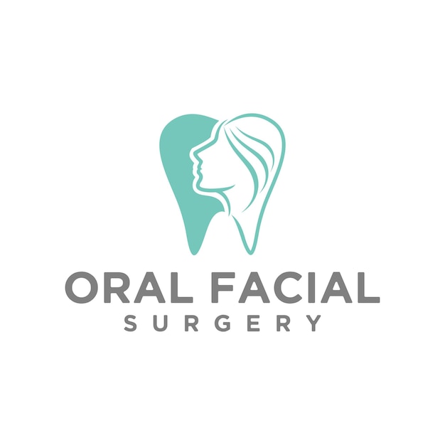 Вектор oral facial дизайн логотипа стоматолог зубной зуб зубы шаблон логотипа