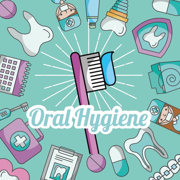 oral hygiene brushing paste dental care