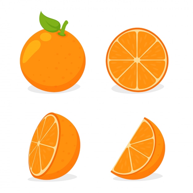 オランウータンの実。オレンジは半分にカットしてから、白のオレンジジュースを絞った