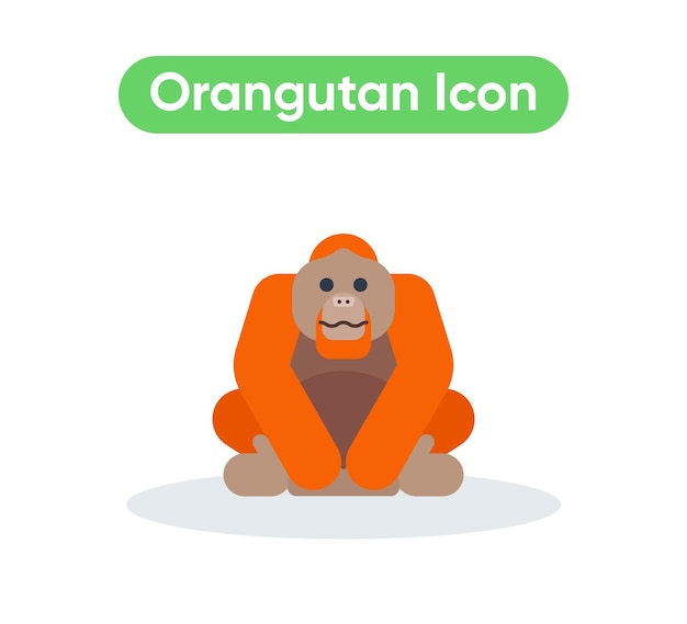 Orang-oetan dier emoji pictogram vectorillustratie