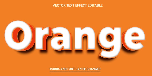 Orange 3d Editable Text Effect With Background