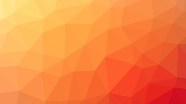 ベクトル オレンジ色の抽象的な低ポリ三角形のパターン