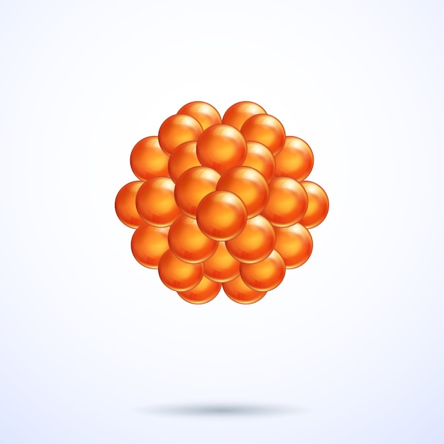 Vector orange abstract  spheres