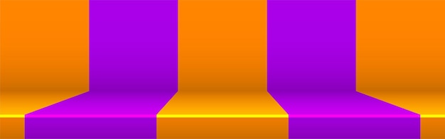 オレンジと紫の抽象的なラインのストライプの背景ハロウィーン スタイル デザイン スタジオ ルームの背景