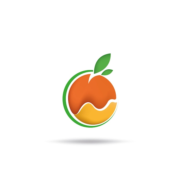 orange and apricot logo template