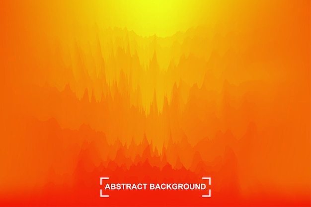 Vector orange background with valley abstract art