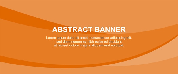 An orange background with a white and blue design that says " abstract banner ".