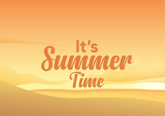 An orange background with the words it's summer time on it