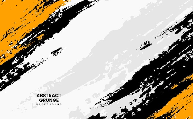 Orange and black brush strokes grunge texture background. Sport style vector illustration