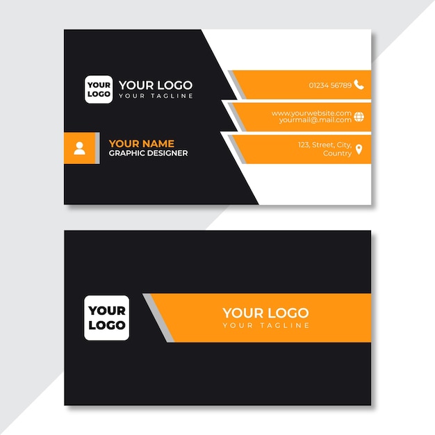 Orange Black Business Card