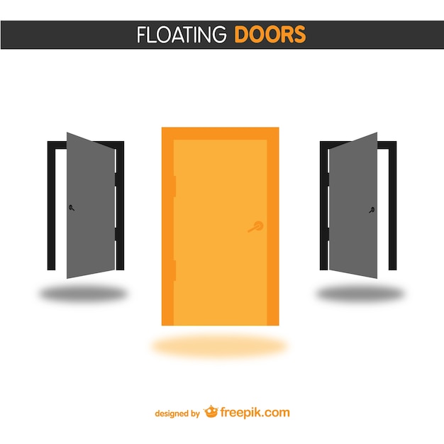 Orange and black doors