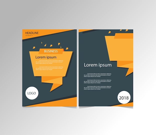 Orange and black modern business flyer