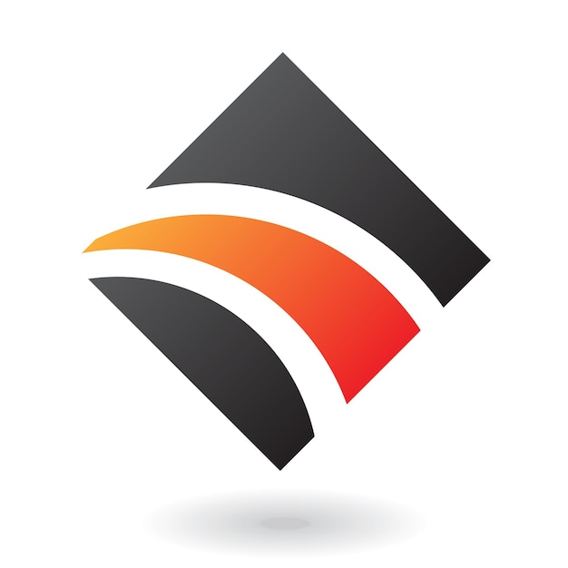Значок логотипа Orange and Black Spiky Square