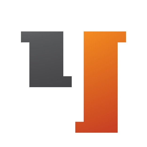 주황색과 검은색 스탬프 모양의 문자 Y 아이콘