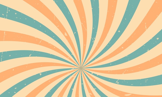 Orange and blue vintage background with lines