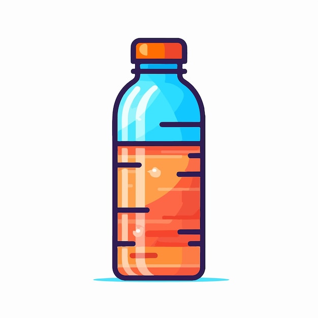 Orange bottle with a blue label.