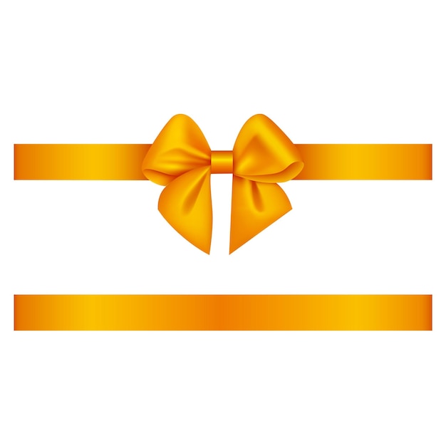 Orange bow and ribbon