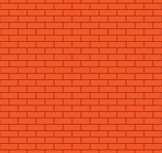 An orange brick wall seamless vector pattern