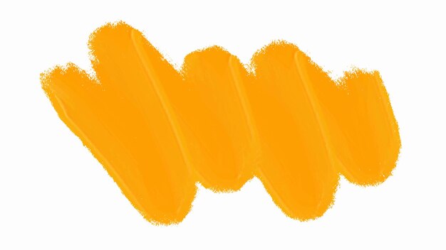 Orange brush stroke isolated on white background