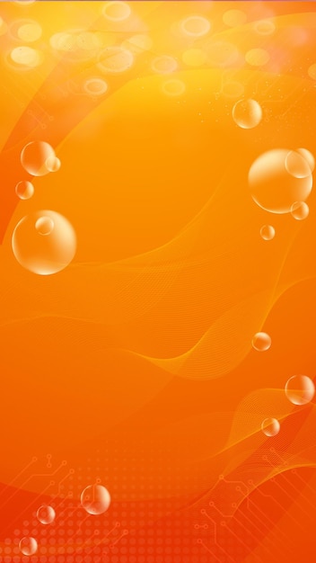 Orange bubble background