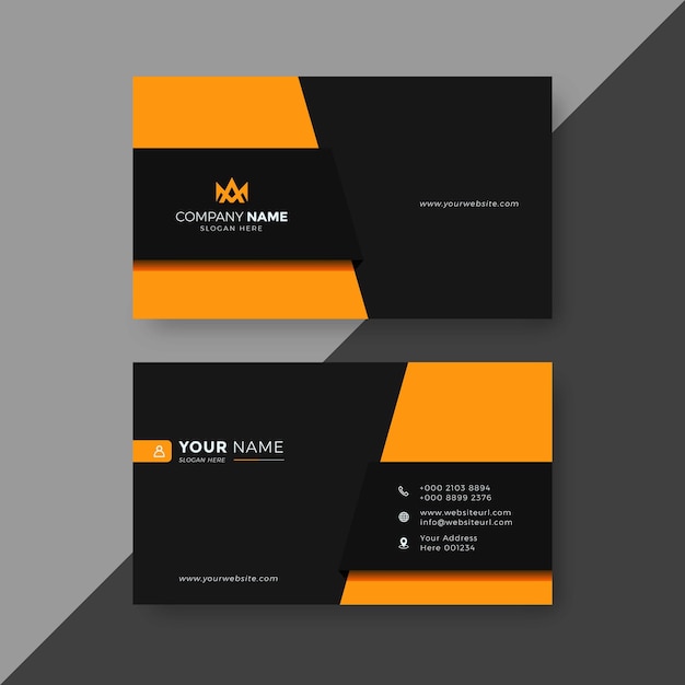 Orange business card design