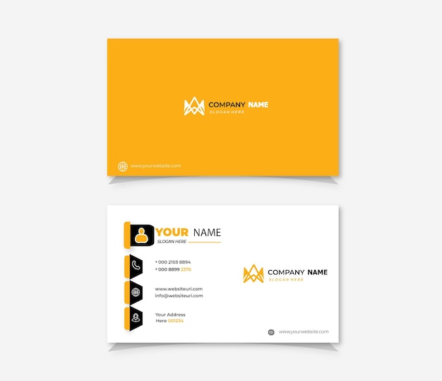 Orange business card design