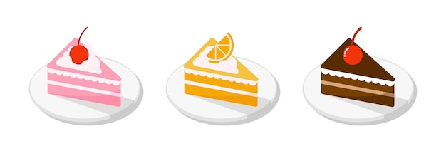 Orange Cake vector element on White background