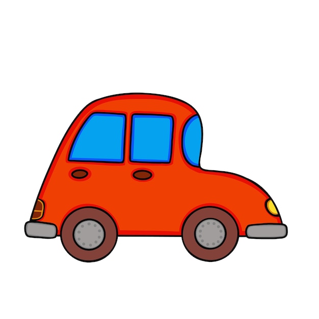 Vector orange car