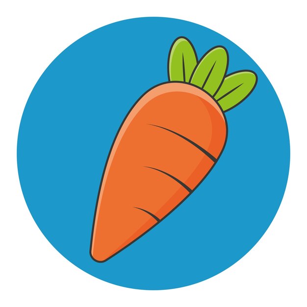 Vector orange carrot icon