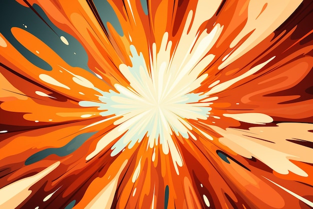 an orange cartoon burst burst background vector