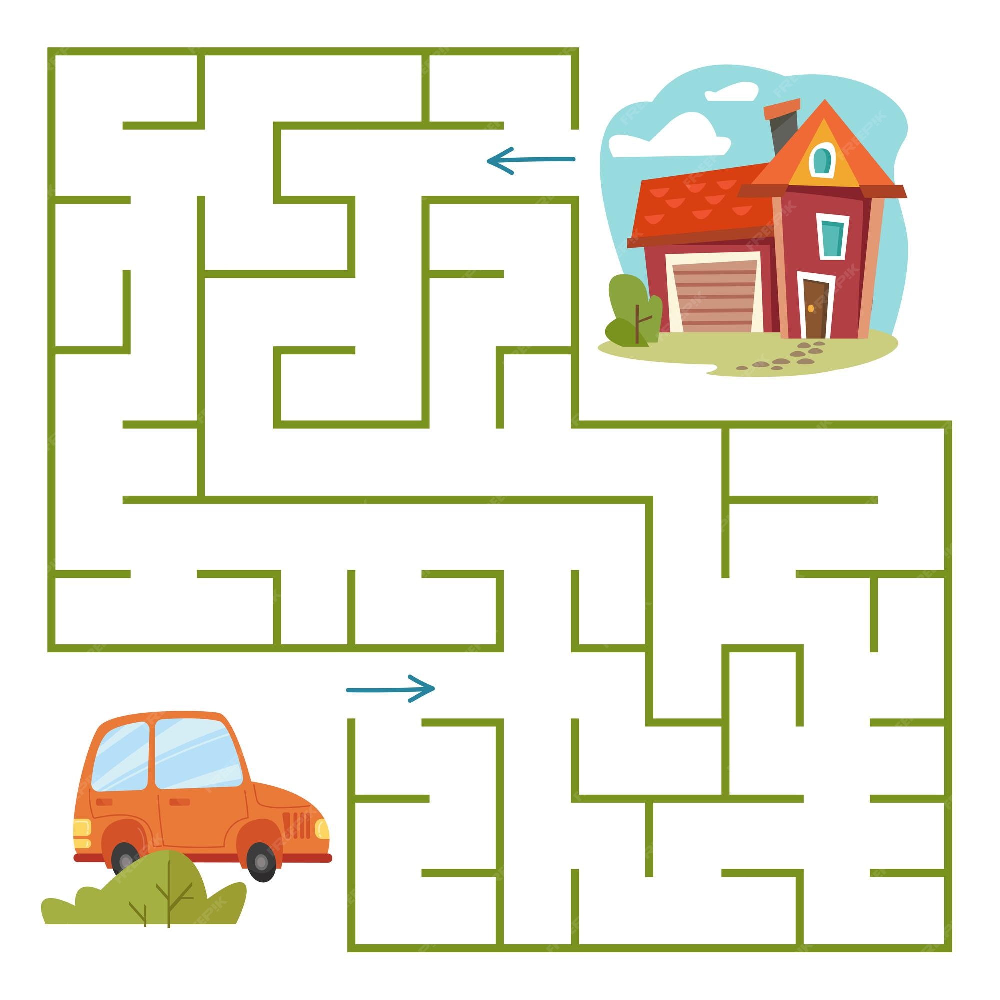 Online Maze Games for Kids and Toddlers: Car