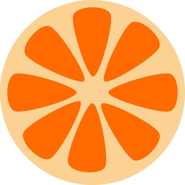 Vector orange cartoon in icon style