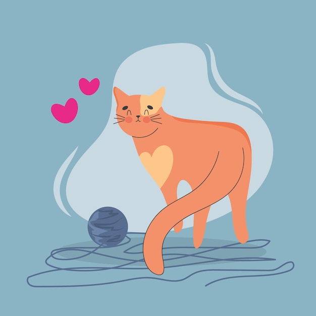 Orange cat card