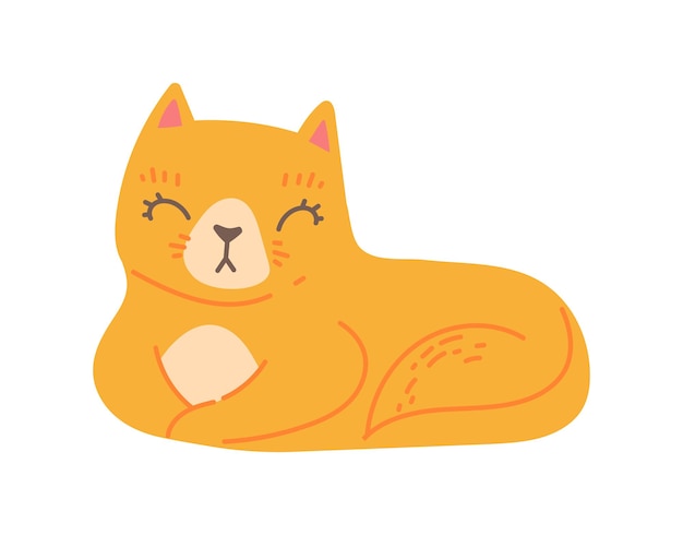 Orange cat sleep