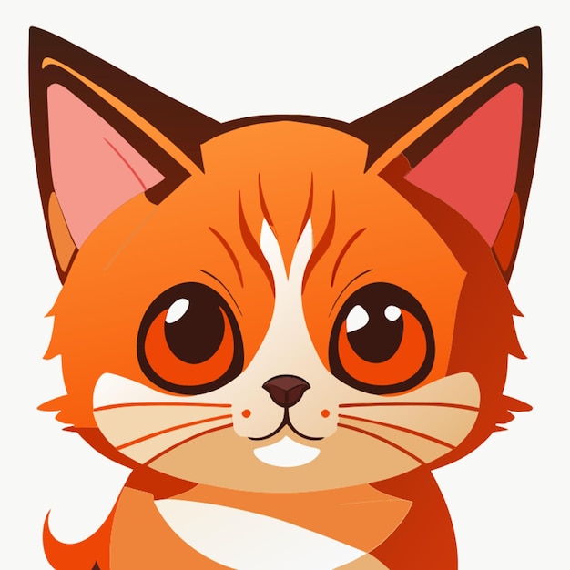 orange cat vector illustration