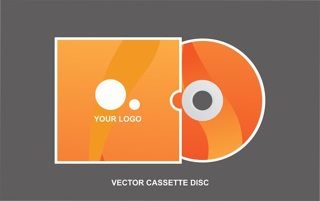 An orange cd disc with the logo for your logo.