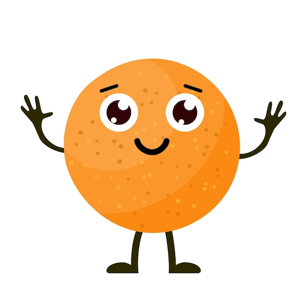 Vettore personaggio arancione carino
