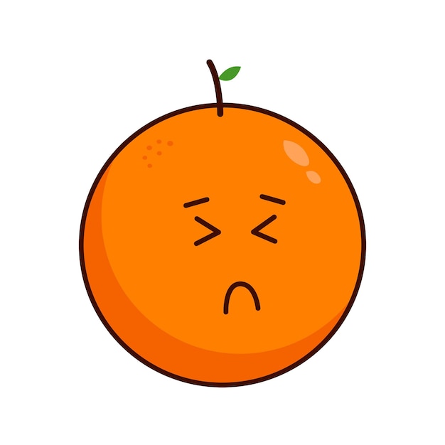 Vector orange character illustration