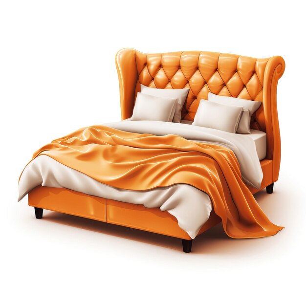 Vector orange color bed gradient vector white background isolate