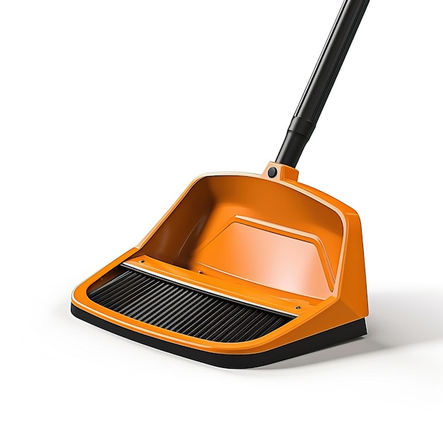 Вектор Оранжевый цвет dustpan 3d вектор белый фон изолирован